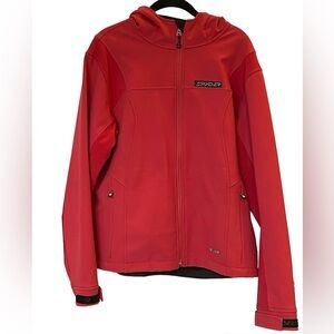 Women's Spyder Pink Red Hardshell Winter Jacket EUC